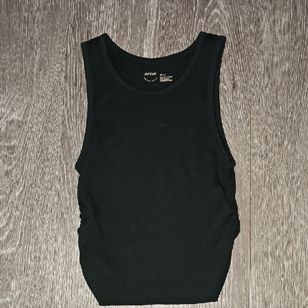 Aerie Like New Black Ribbed Tank Top. Sz XS!! Like New!!